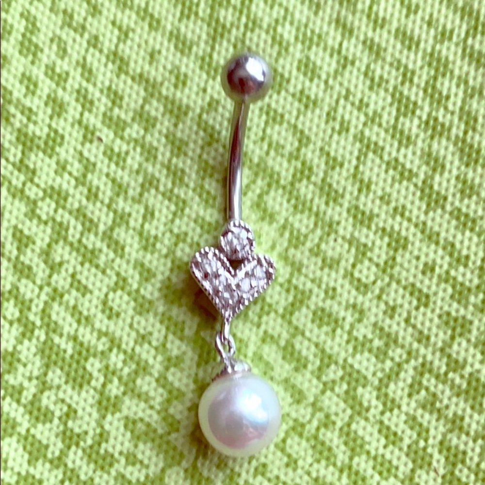 Pearl belly ring